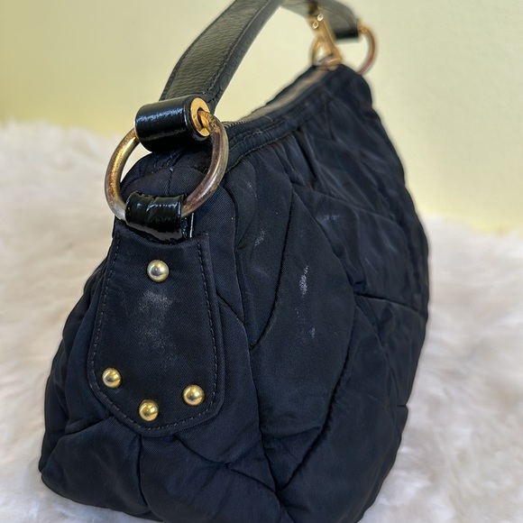 💯 Authentic Prada Tessuto Nylon Chevron Quilted Shoulder Bag Black🍀 - Picture 15 of 15